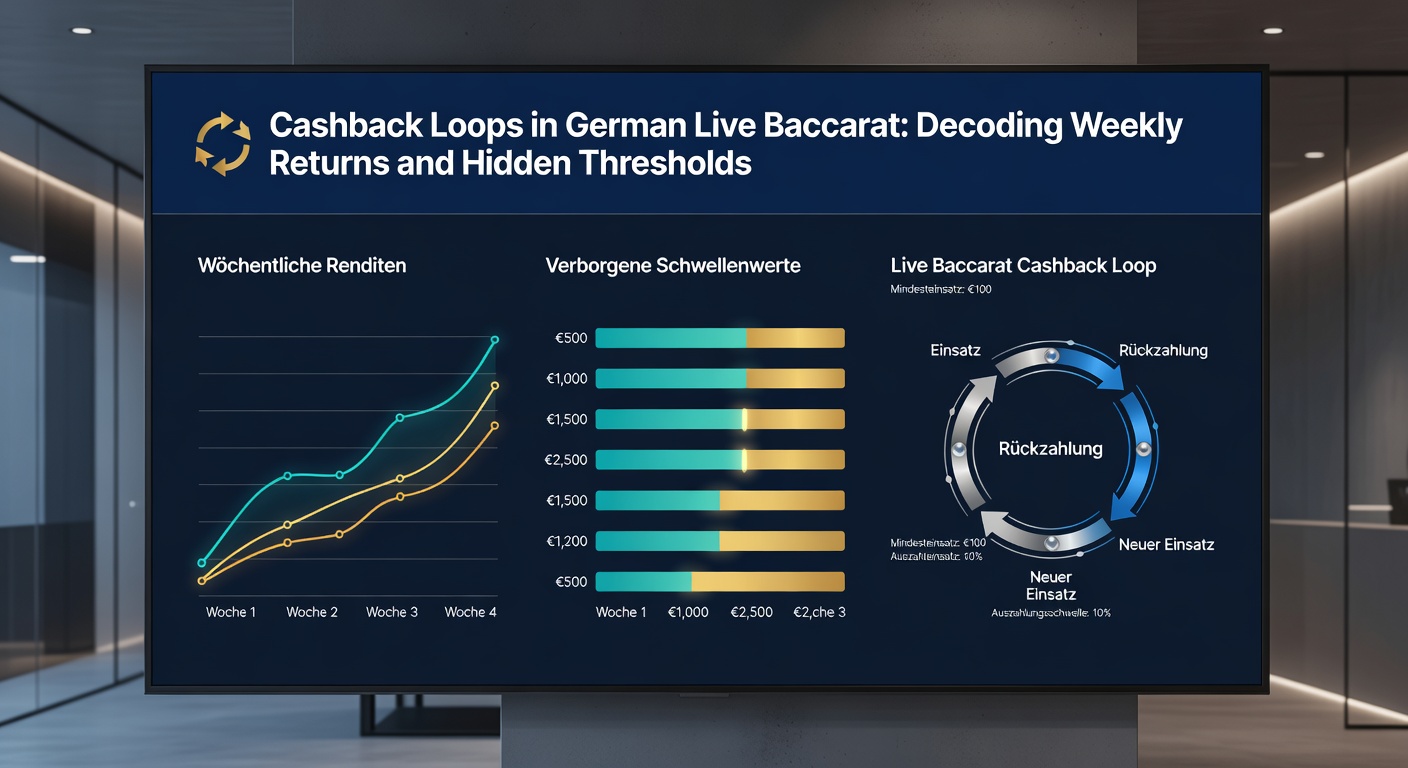 Detaillierte Tabelle mit Cashback-Schwellenwerten und Renditekurven in Live-Baccarat